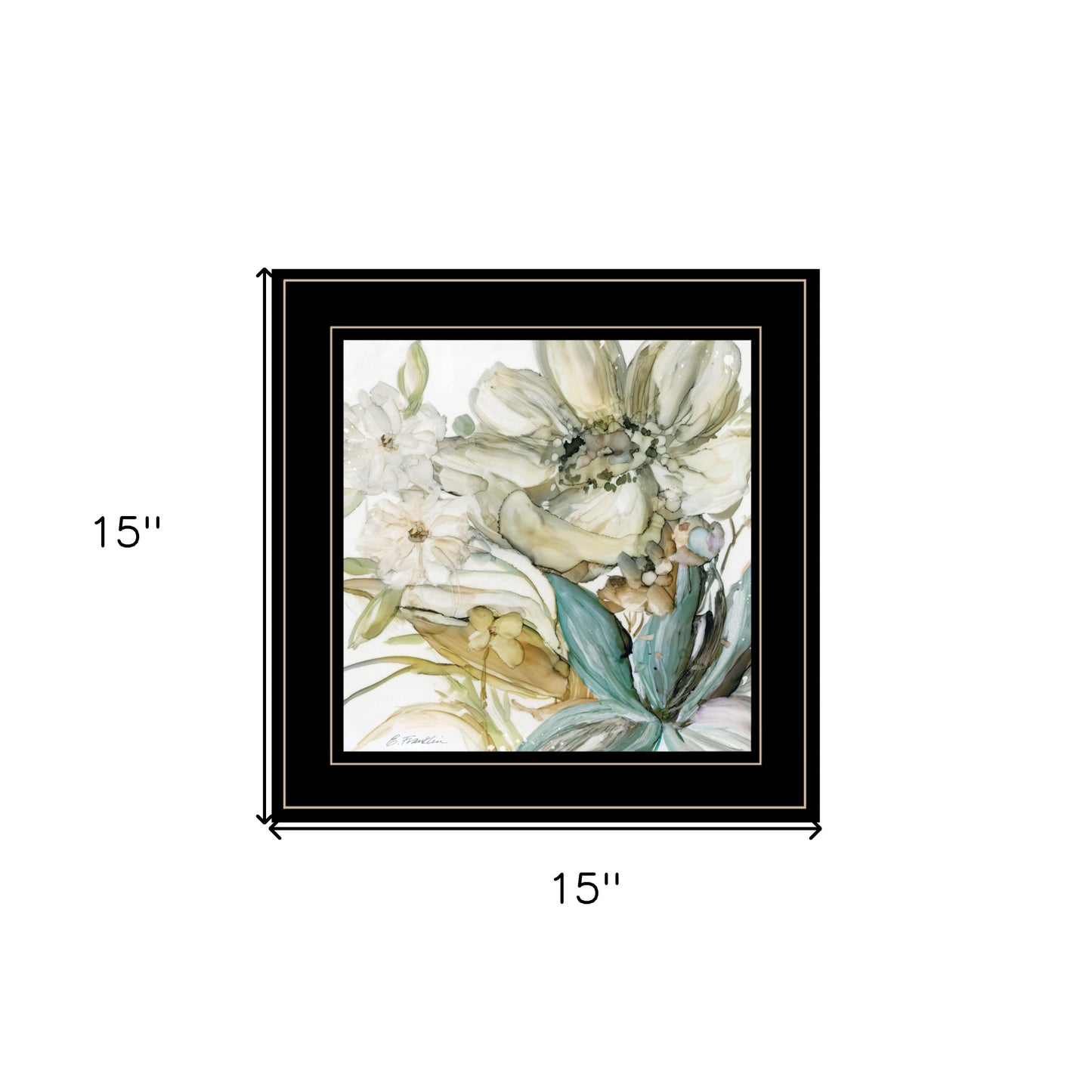Sea glass Garden II 3 Black Framed Print Wall Art-4